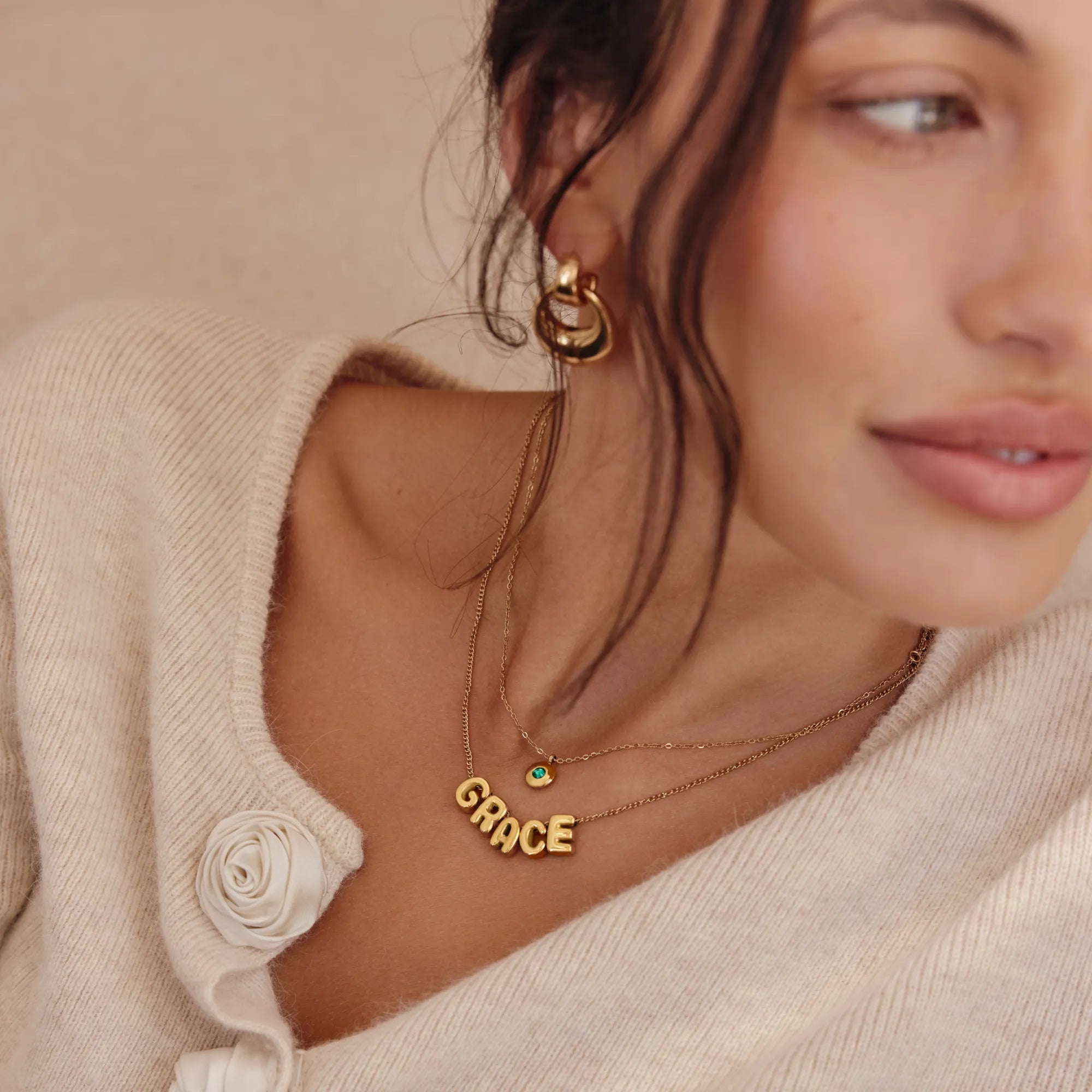 Collier Prénom Bubble
