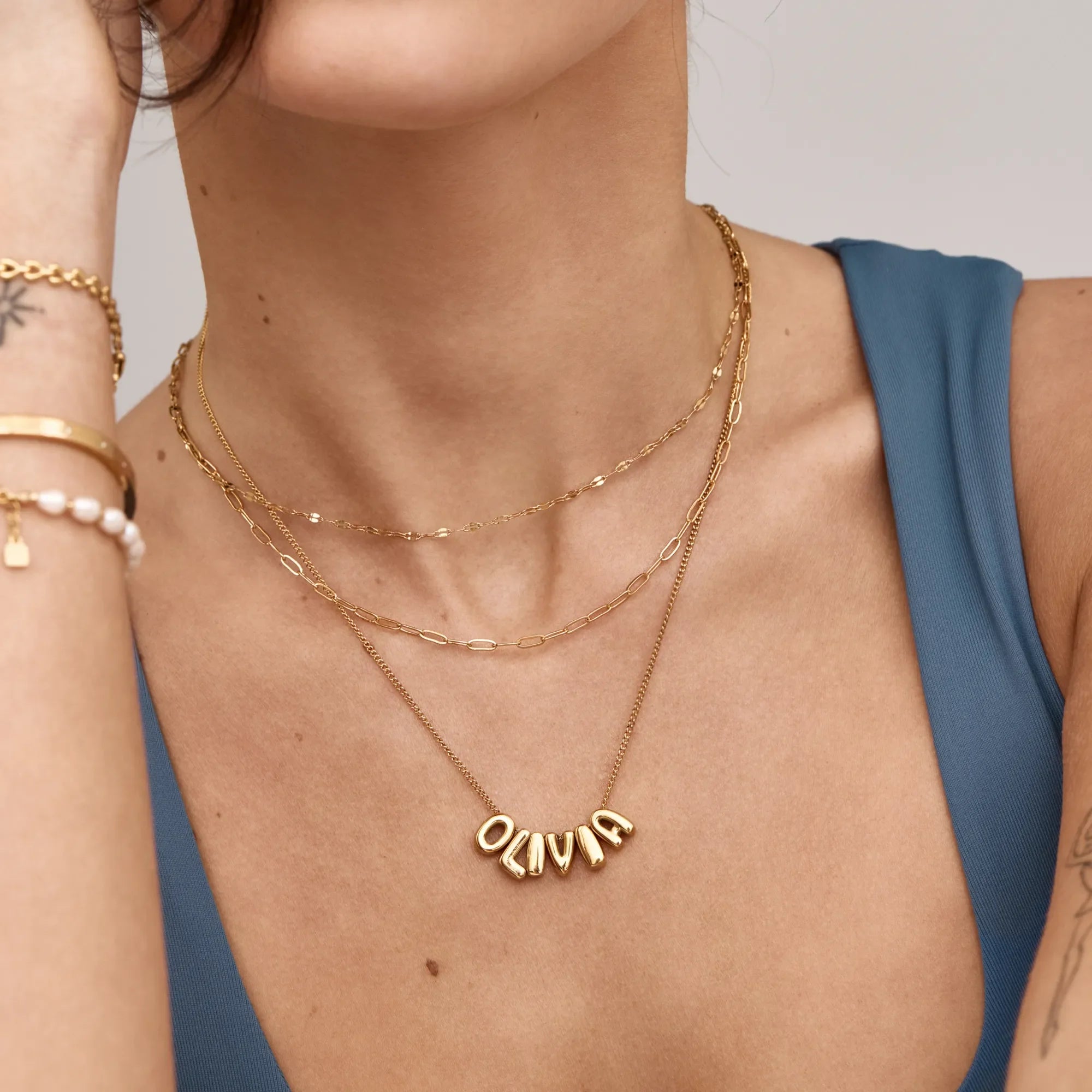 Collier Prénom Bubble