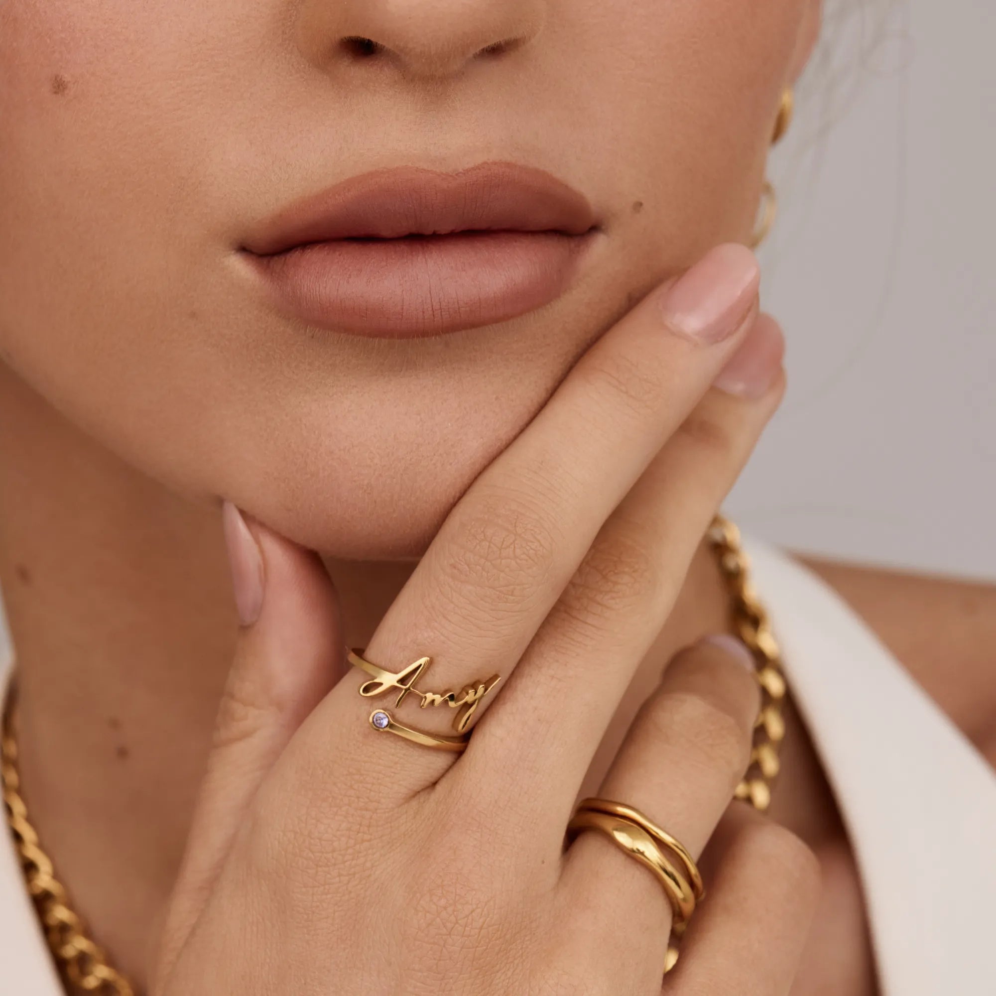 Bague Signature & Pierre de Naissance