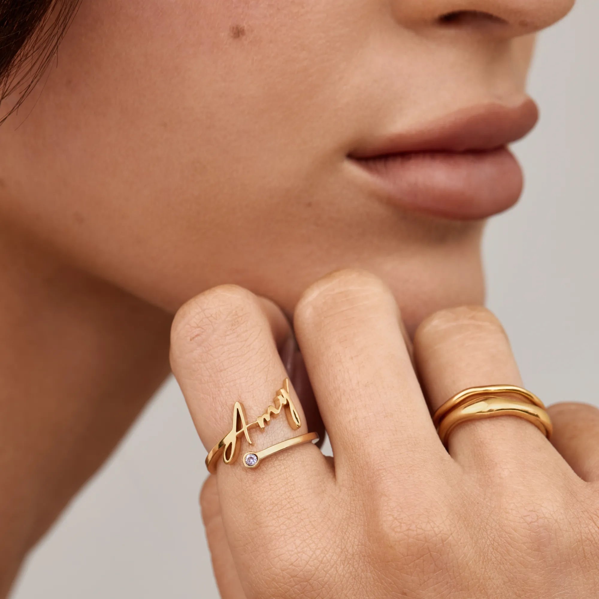 Bague Signature & Pierre de Naissance