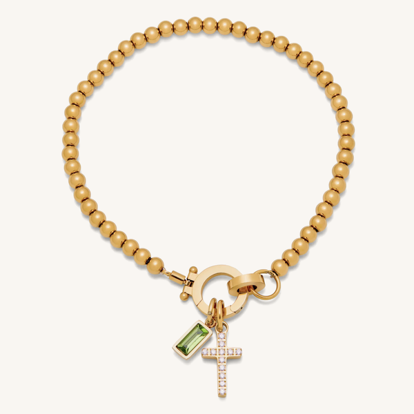 Bracelet Croix & Pierre de Naissance