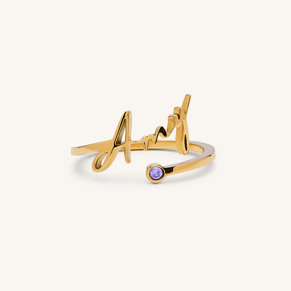 Bague Signature & Pierre de Naissance