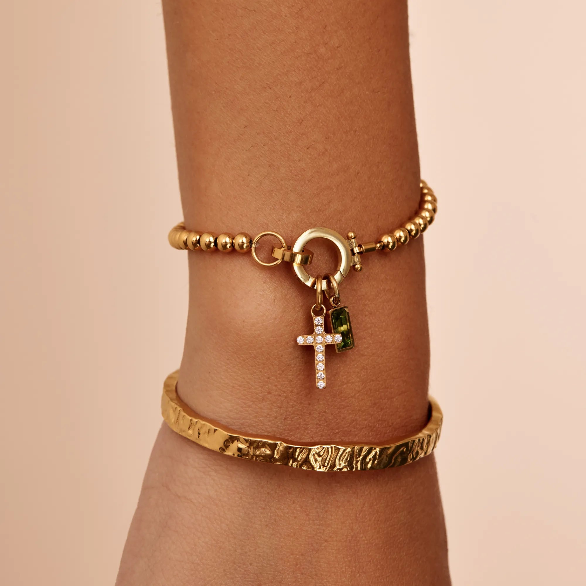 Bracelet Croix & Pierre de Naissance