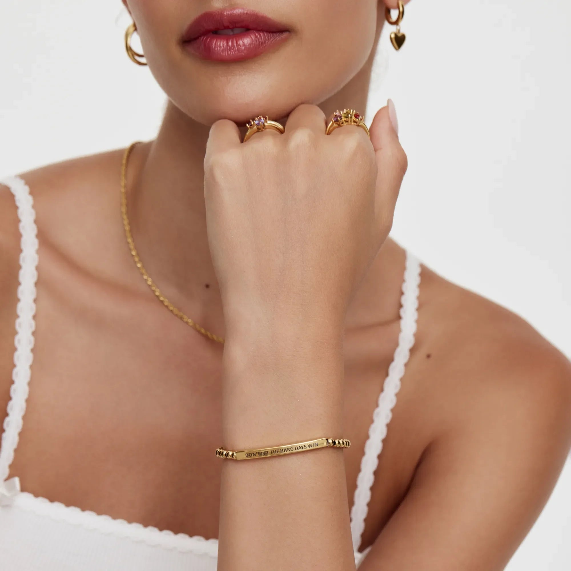 Bracelet "Ne laisse pas les jours difficiles l'emporter"