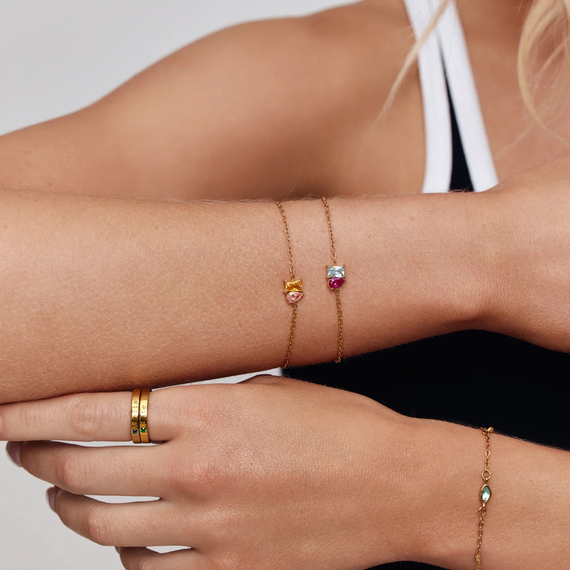 Bracelet Duo Pierres de Naissance