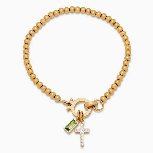 Bracelet Croix & Pierre de Naissance