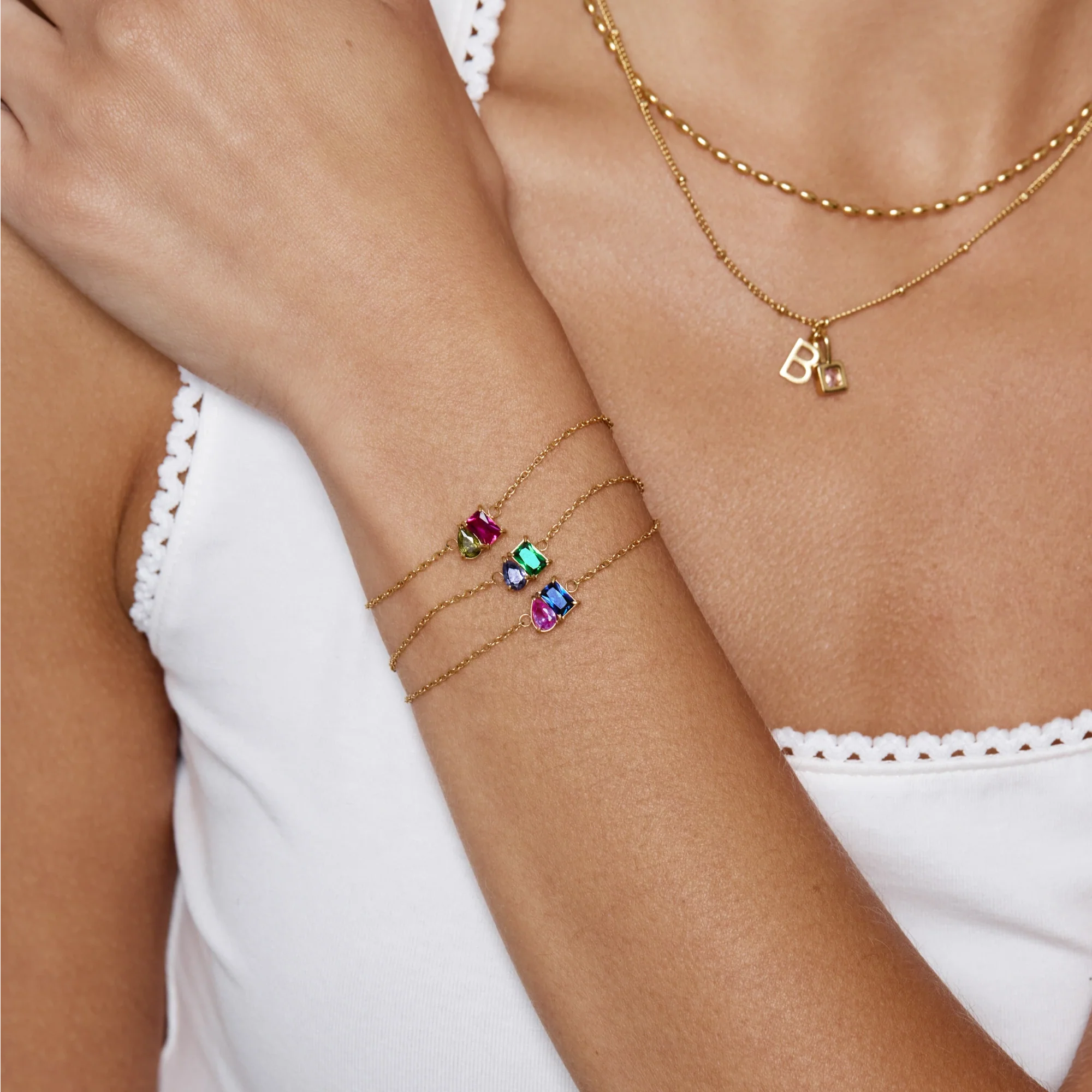 Bracelet Duo Pierres de Naissance